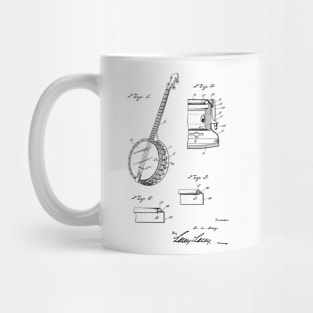 Banjo Vintage Patent Hand Drawing Mug